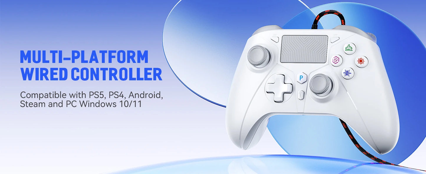 Controller for PS5/4/PC Console Gamepad Wired Rocker Turbo Dual Sense Vibrate Joystick Gaming Remote Control Handle Controllers