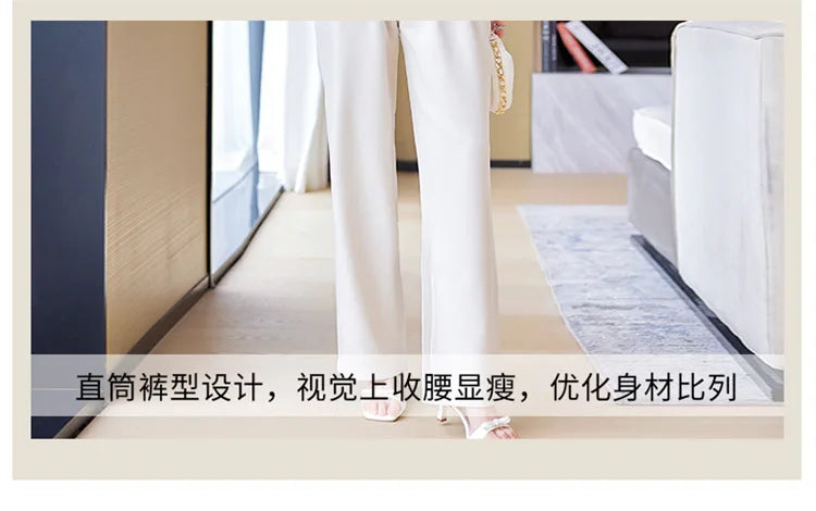 Fashion Uniform Styles Spring Women Office Business Suits Female Pantsuits Ladies Work Wear Blazers Sets With Wide Leg Trousers SwiftNest