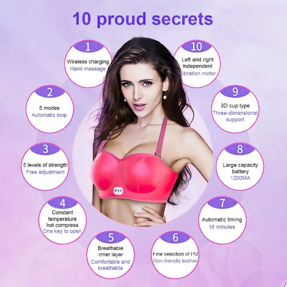 Bra Enlargement Breast Massager Wireless Chest Enhance Vibration Massage Machine Beauty And Personal Care Nursing Instrument