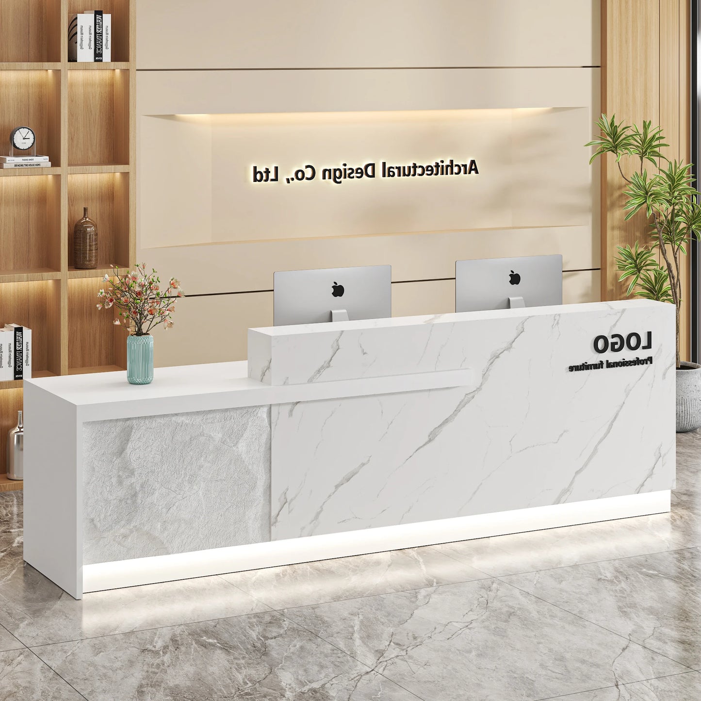 Kitchen Counter Reception Desks Decorations Display Beauty Salon Reception Desks Small Mostrador Negocio Commercial Furniture
