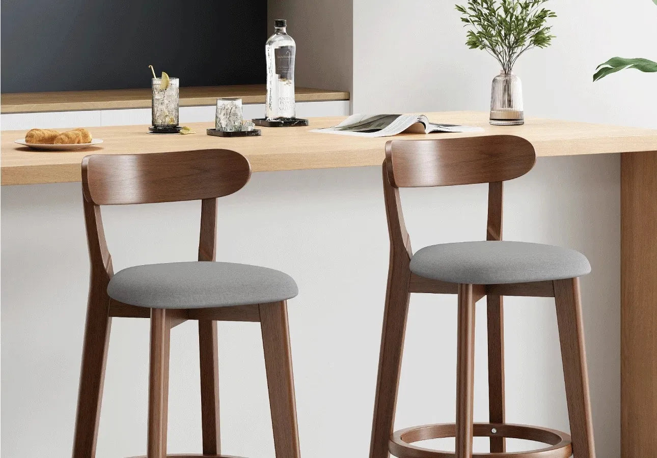 Wooden Bar Stool Modern Dining Room Office Stool Luxury Chaises for Nordic Interior Decoration Luxury Wooden Dining Stool