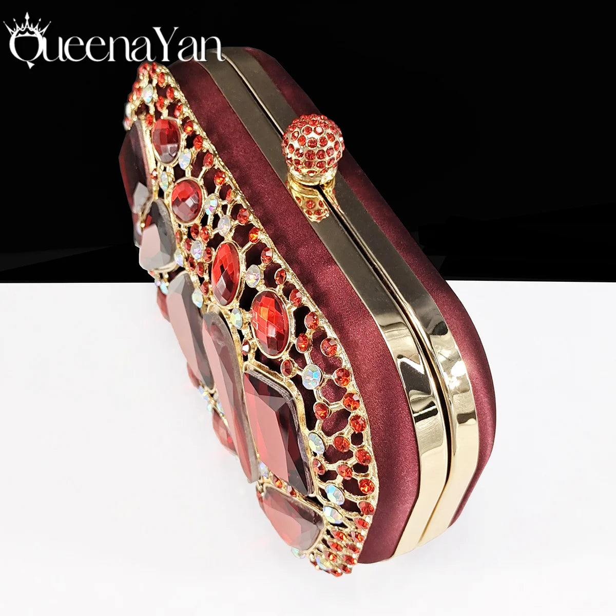 Queena Yan Italian shoes and handbags accessory set with rhinestone metal embellishments Wedding shoes Bridal shoes Designer