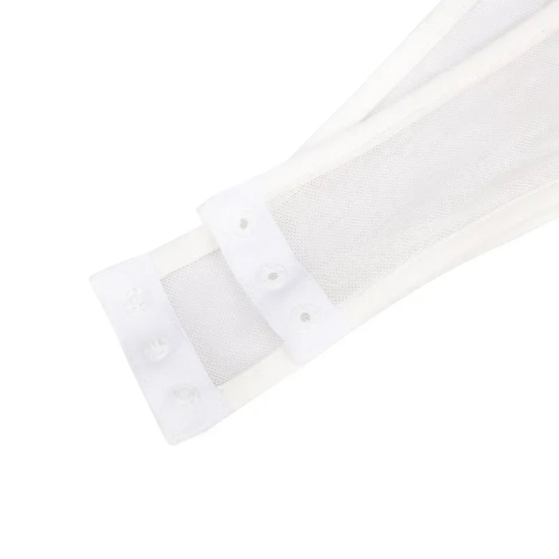 Fashion Trends Women Clothing Corset Top One-Pieces Bodysuit Sexy Long Sleeve See Through Body Feminino Gauze Patchwork Bustier