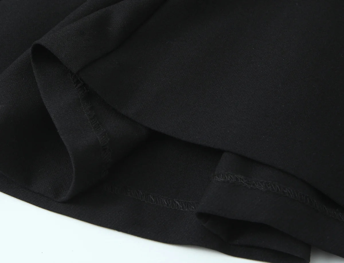 Women Fashion Dress 2025 Women Summer Autumn New Elegant Bow Decoration Short Sleeves Dress Women Hight Street Party Dress