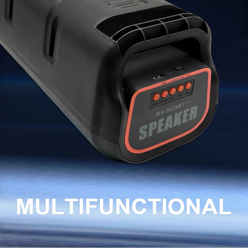 Super Large Outdoor Bluetooth Speaker RGB  Karaoke Double Horn Subwoofer Portable Wireless Column Bass Sound supports FM/TF