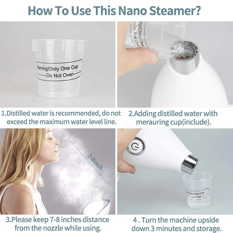 Skin Care Portable Professional Machine Personal Handheld Nano Ionic Face Sprayer Mini Custom Facial Steamer
