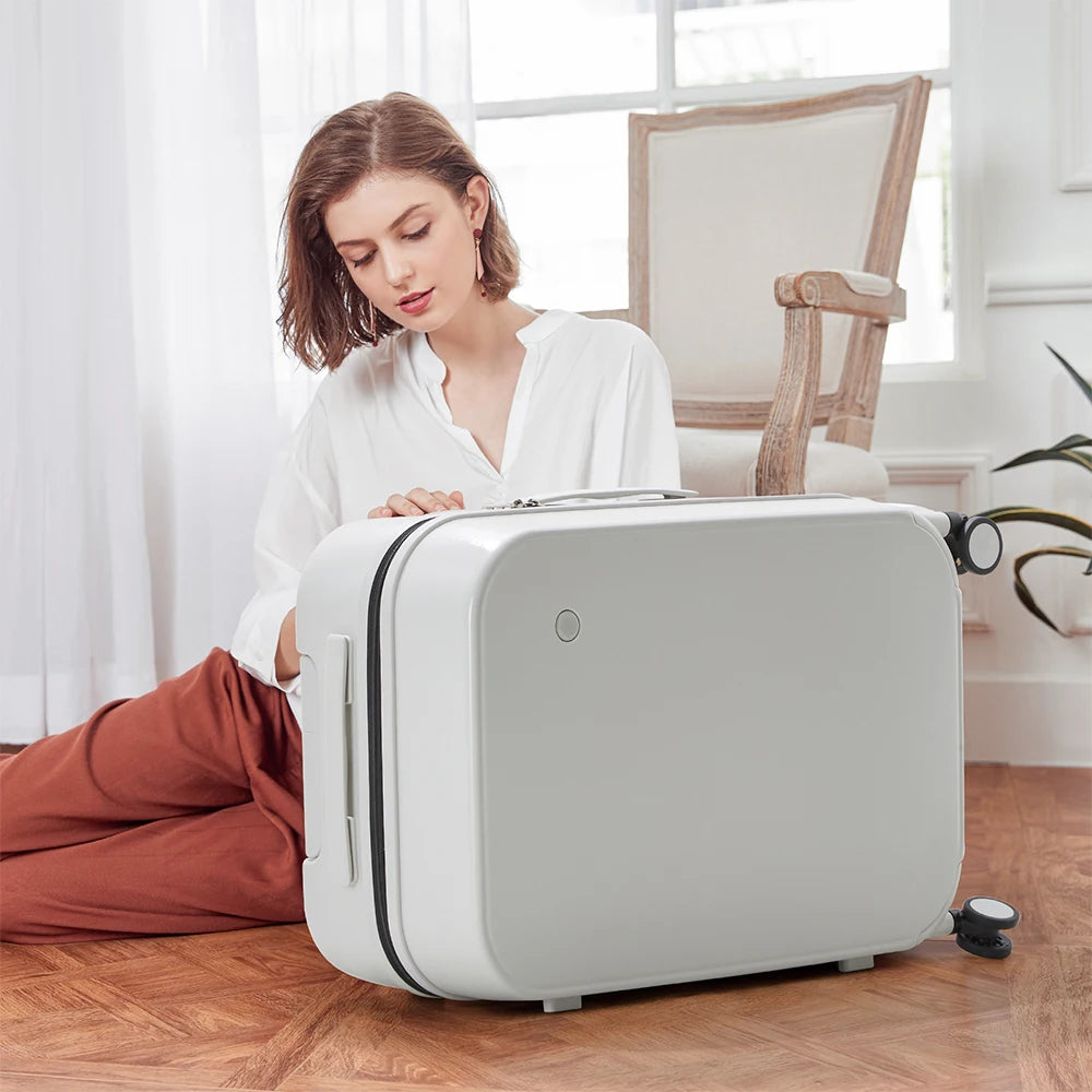 Mixi Patent Design Travel Luggage Women Men Suitcase On Wheels Spinner Trolley Case Bag 18" Carry On 20" 24" Check In 100% PC