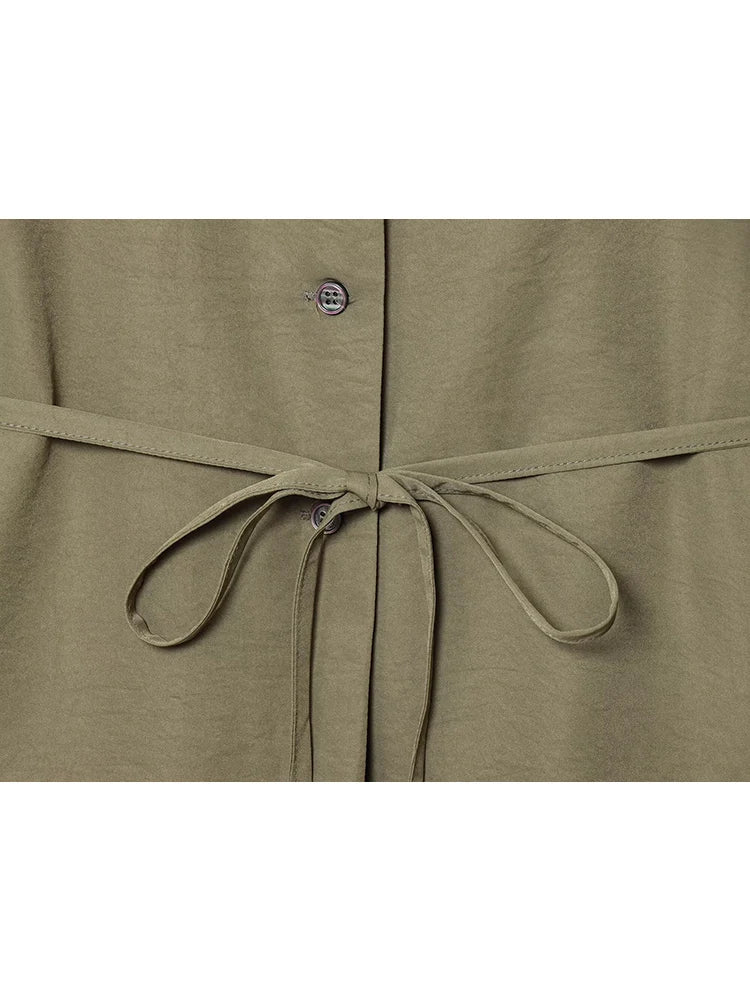 2025 New Women's Fashion Pant Suit V Neck Lace Up Belt Suit Coat High Waist Wide Leg Pants Set Elegant Commuter Office Outfits