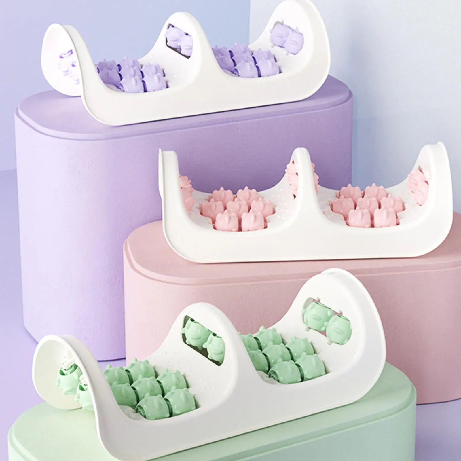 Foot Massager Roller Muscle Recovery Trigger Point Reflexology Board for Heel Pressure Relief Wellness Health Dad Mom