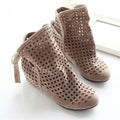 Hollow Summer Boots Bootie 2025 with The New Shoes Lace Openwork Crochet Boots Plus Size 34-43 Hollow Fashion Women Boots 43