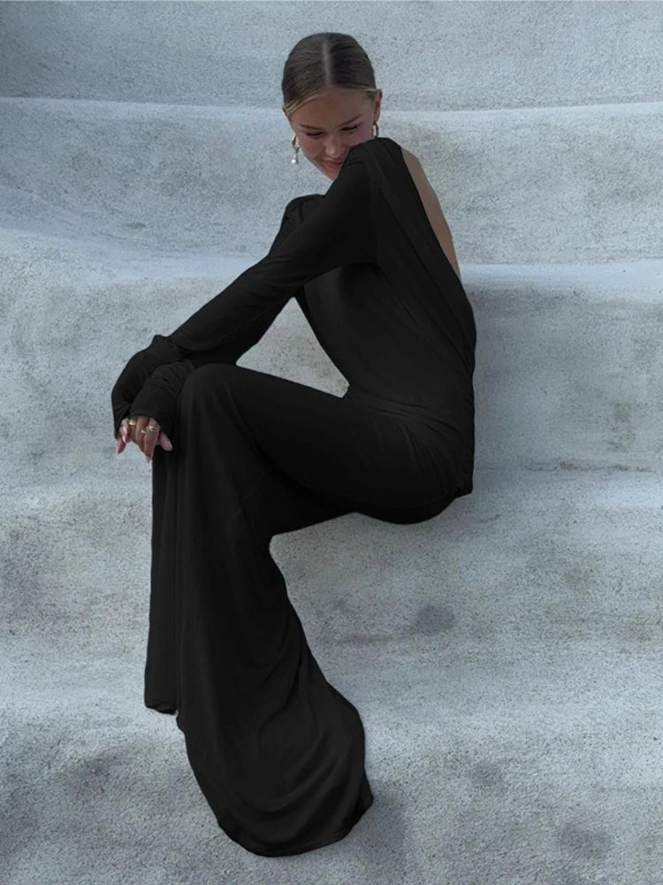 Women's Clothing 2025 Autumn New Style High-end Temperament Sexy Backless Dress Long Skirt Slim Fit Long Sleeved Dress SwiftNest