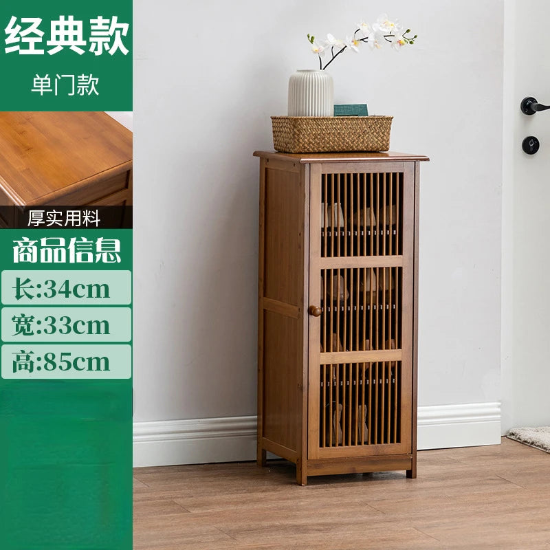 Household Dust-proof Shoe Cabinet Simple Shoe Rack Multi-layer Storage Rack Solid Wood Entrance Storage Storage Cabinet