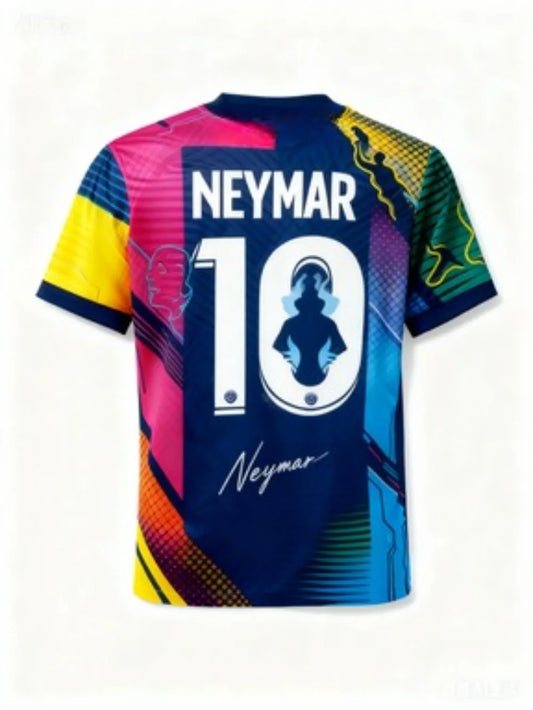 Outdoor Sports  Legendary Star Neymar Legendary Posture Comfortable Casual  Loose and Fashionable Popular  Fan Jersey T SHIRT