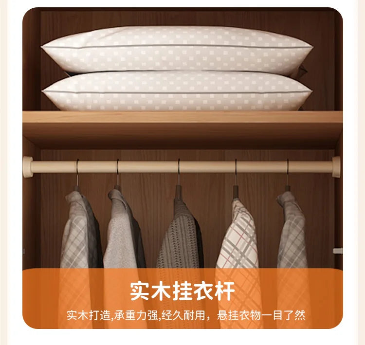 Storage Wooden Wardrobes Bedroom Hanger Shirts Clothing Wardrobes Layered Apartment Ropero Armable De Ropa House Accessories
