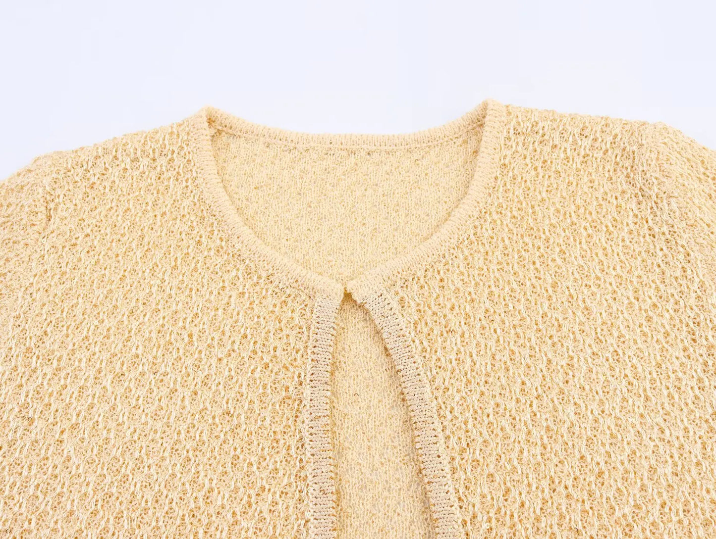 Women's Clothing 2025 New Style European And American Fashion Simple Pearl Decoration Knitted Top Knitted Vest