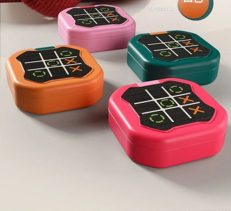 New Kids Electronic Toys Tic Tac Toe Game Noughts and Crosses Game Memory Training Infinite Portable Travel Games for Kids Adult
