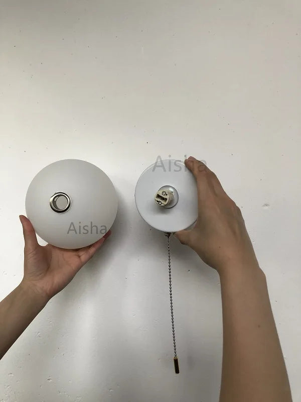 مصباح حائط لغرفة النوم الحديثة، مصباح حائط كروي إبداعي جديد مع مفتاح قابس القدم، مصباح حائط لغرفة المعيشة، فندق، منزل عائلي، ديكور