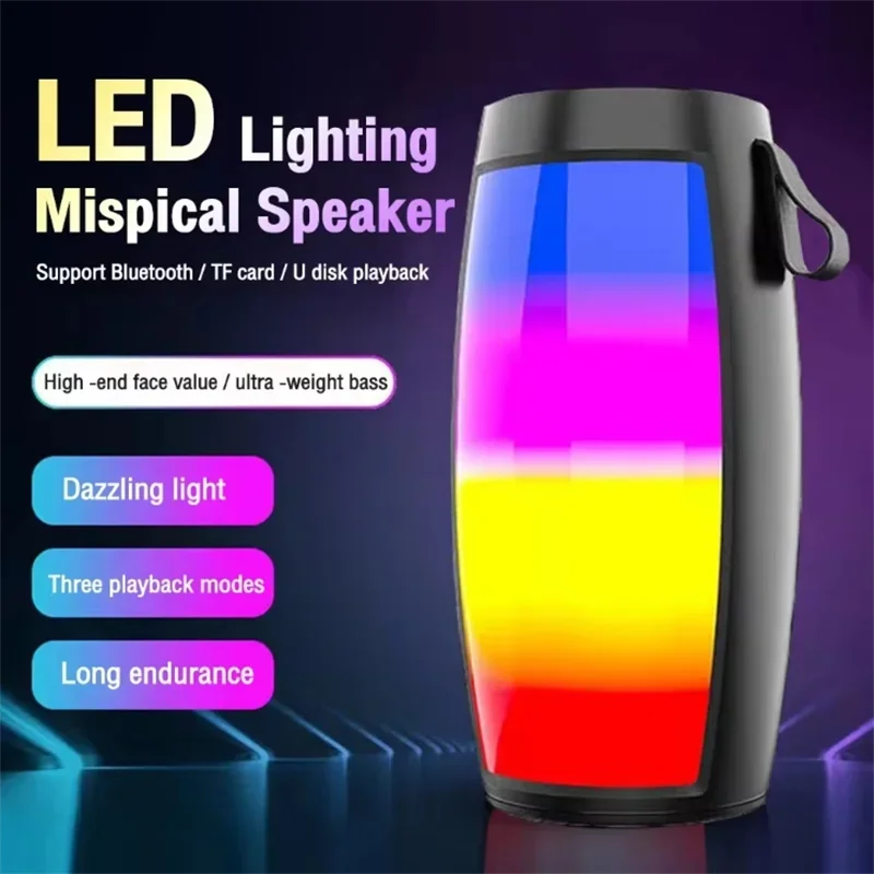 Bluetooth Speaker Outdoor Stereo Playback Fm Voice Broadcasting Dual Speaker Bluetooth 5.3 Portable Subwoofer Wireless Speaker