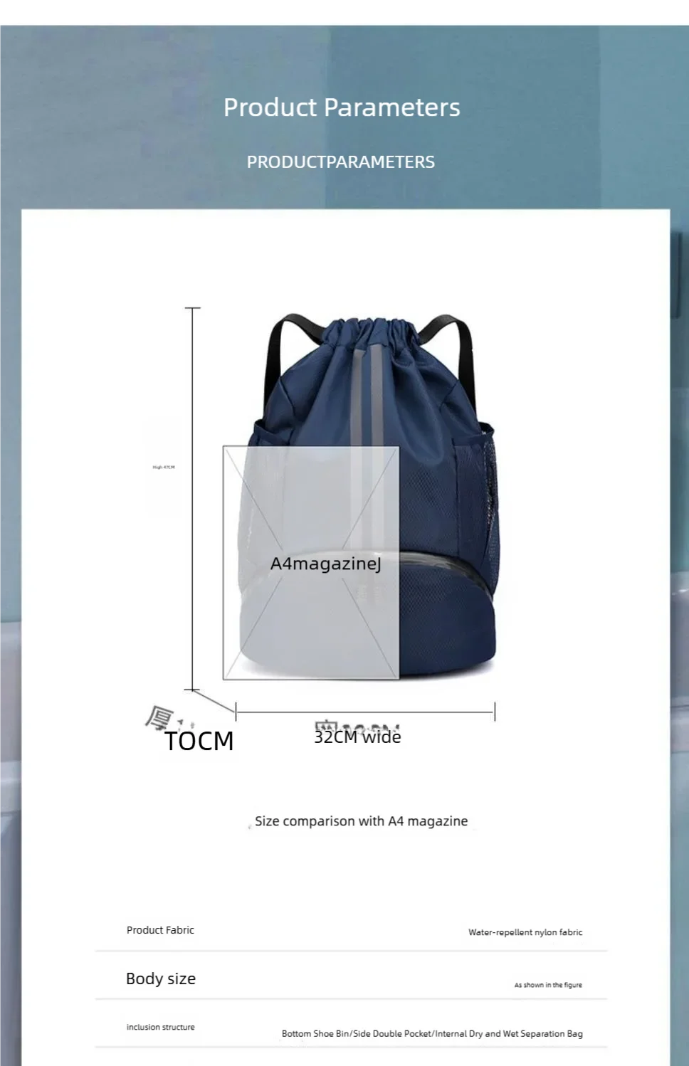 Sports must-have wet and dry separation swimming bag basketball football volleyball, shoes backpack bundle drawstring portable a