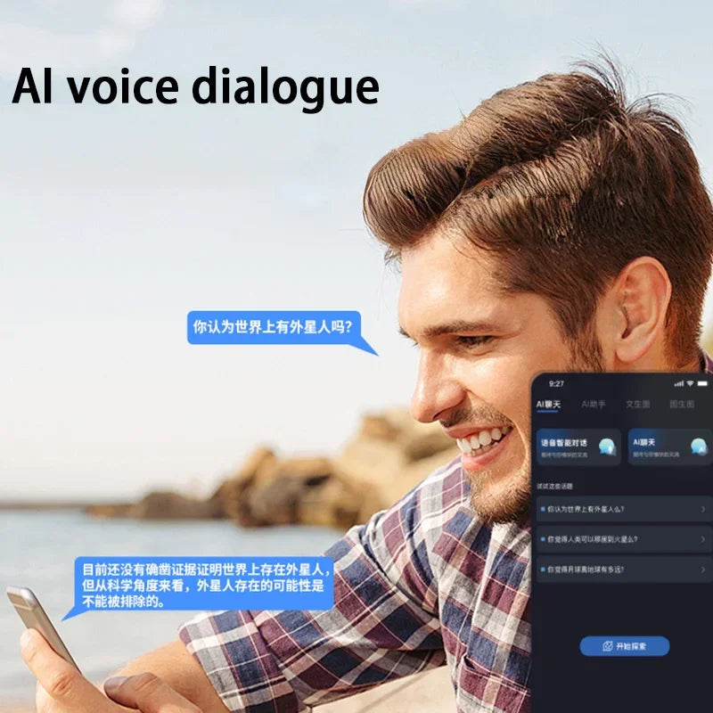High-Tech AI Smart Glasses Translation 144Languages Real-time Wireless Bluetooth Headset For Simultaneous Interpretation