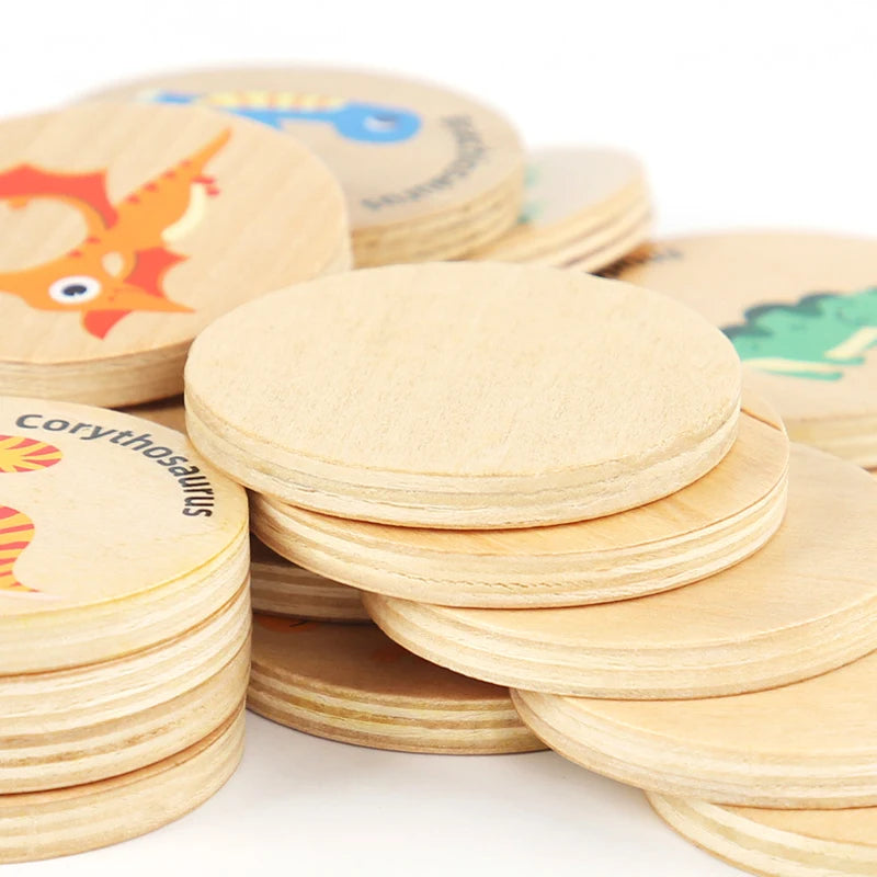 لعبة خشبية للأطفال، لعبة أحجية مطابقة الديناصور، لعبة مونتيسوري التعليمية للأطفال