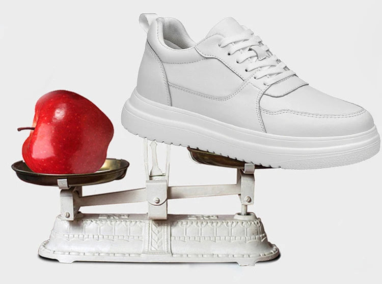 Fashion Men Casual Shoes Men Low Cut Sneakers Breathable Height Increasing Shoes 6/8/10CM Thick Sole Hard-Wearing Male Footwear