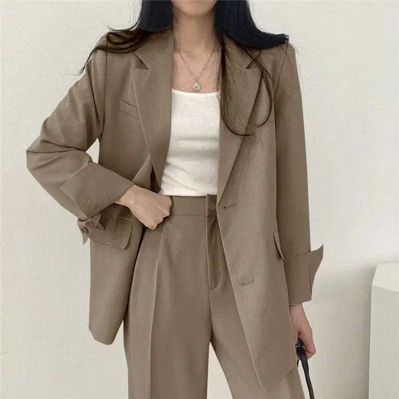 Fashion 2 Piece Sets Women Outfits Spring Autumn New in Korean Pants Sets Commuter Elegant Suit Coat 2 Piece Sets Women Jacket SwiftNest