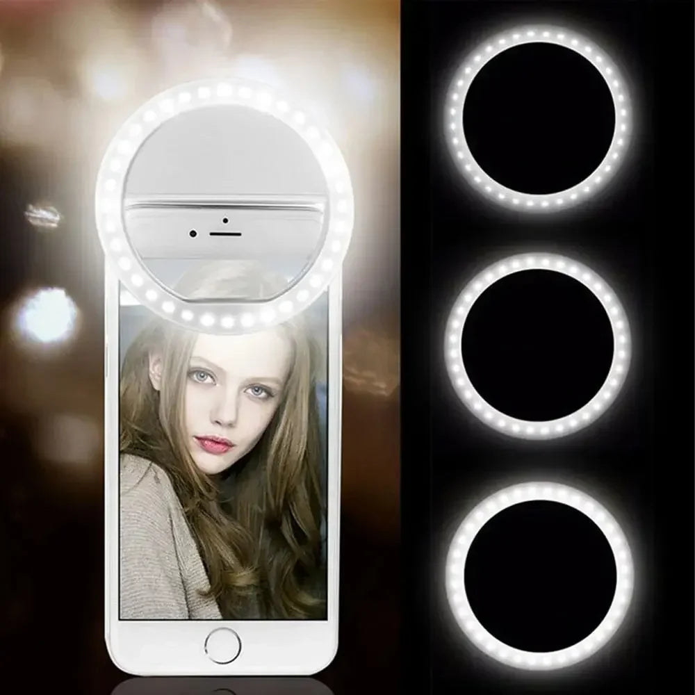 Mobile Phone Fill Light USB Charge Led Selfie Ring Light Phone Live Broadcast Video LED Selfie Ring Lamp For All Smartphone