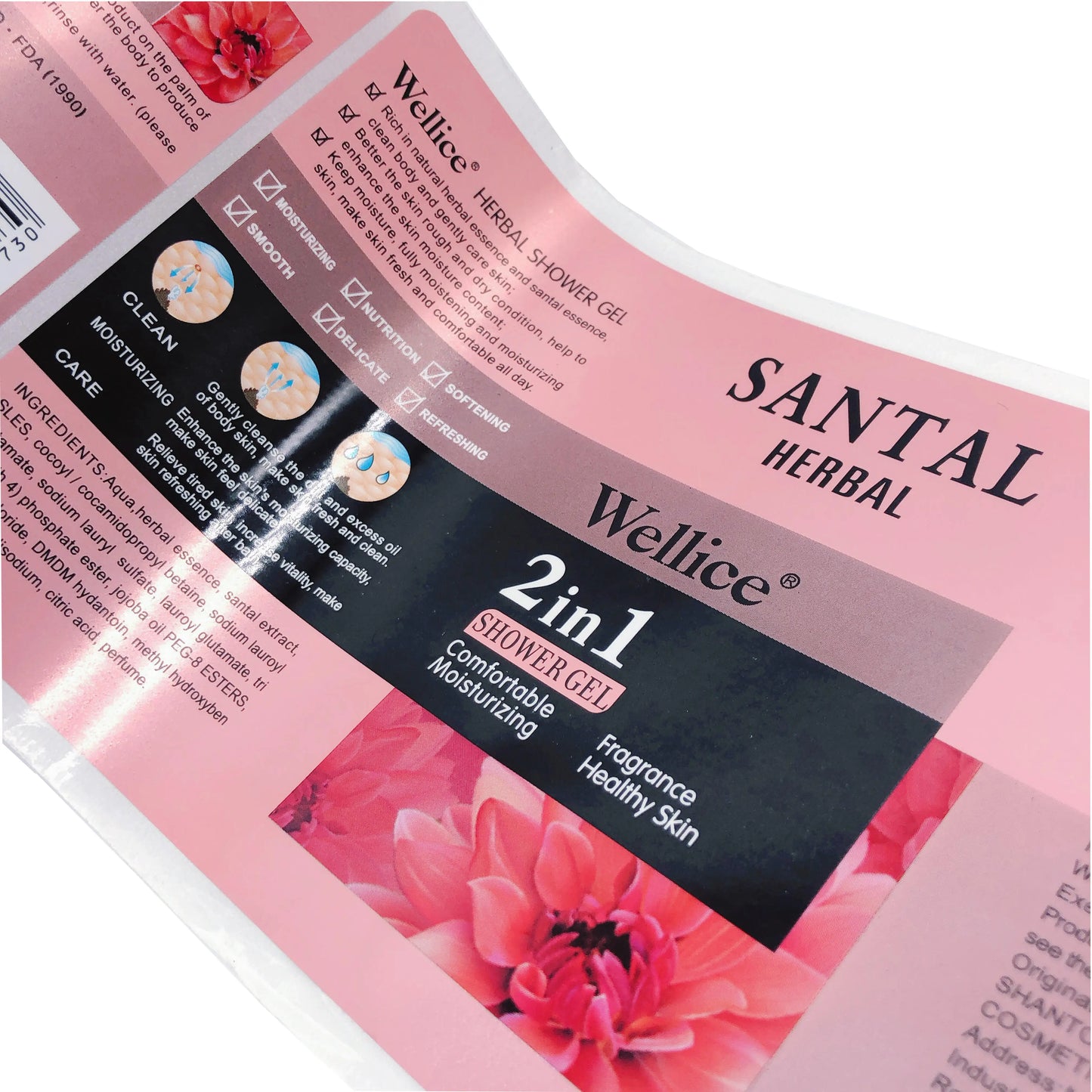Custom Cosmetic Labeling Waterproof Oil-resistant Beauty Product Packaging Labels Personalized Skincare Labeling