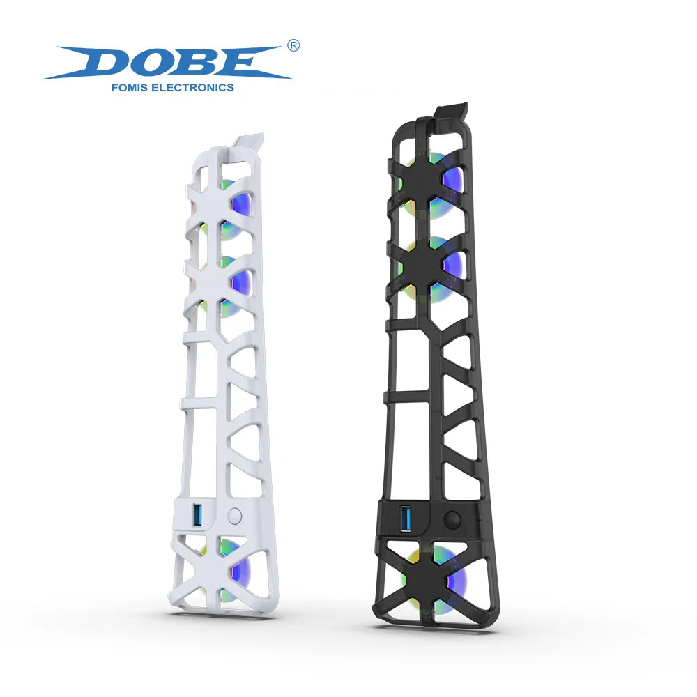 DOBE Cooling Fan for PS5 Slim Disc Edition/Digital Edition with RGB Lighting and USB 3.0 Port TP5-3538S SwiftNest