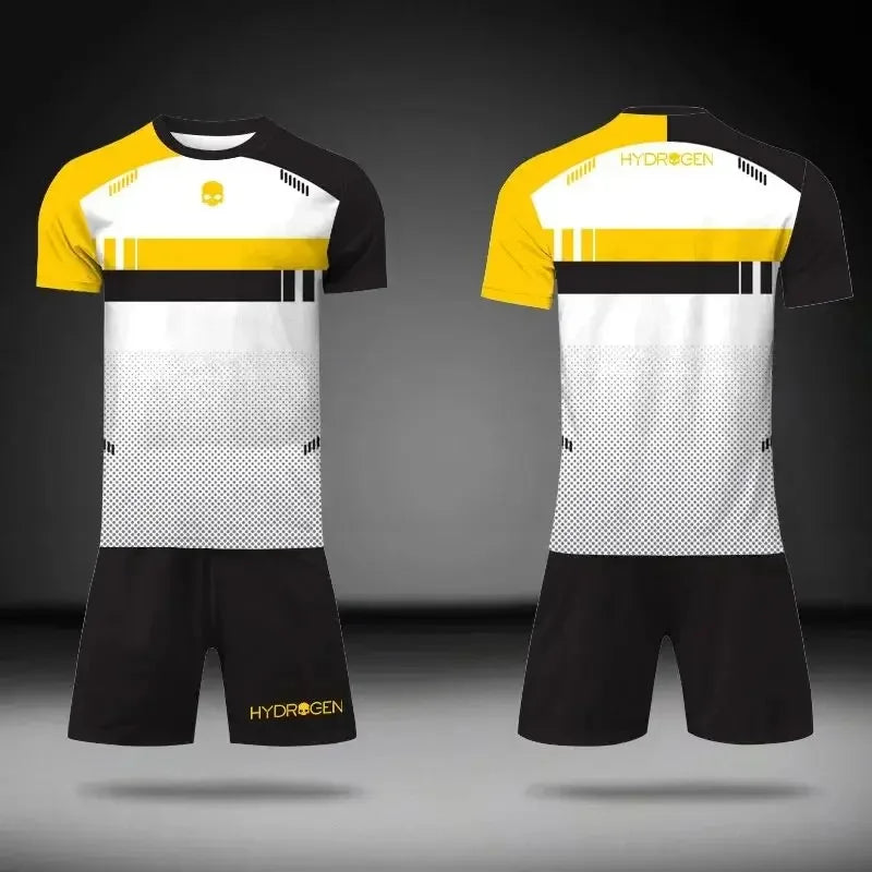Summer Breathable Sports Two-Piece Outfits: T-Shirt and Shorts Set Suitable for Outdoor Tennis, Badminton, and Basketball