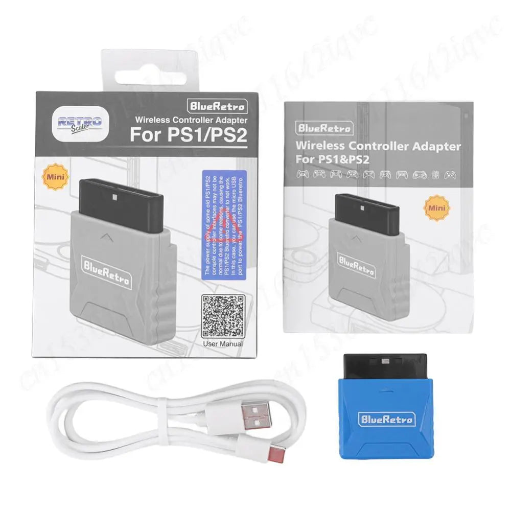 Wireless Controller Converter for PS2/PS1 Game Console Gamepad Adapter Converter for 8bitdo PS4 PS5 Xbox One S Wii Switch