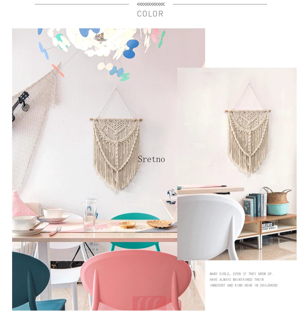 Modern Simple Home Wall Decor Tapestry 2025 New Pure Handmade Woven Fabric Nordic Style Boho Home Room Decoration Tapestries