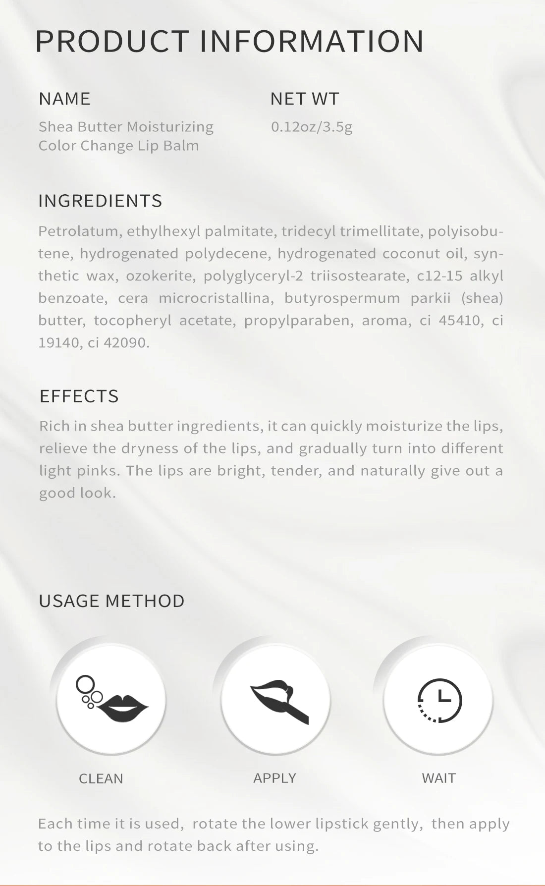 زبدة الشيا مرطب شفاه متغير اللون العناية بالبشرة مكياج مضاد للشيخوخة العناية بالشفاه أحمر شفاه مغذي بخلاصة نباتية