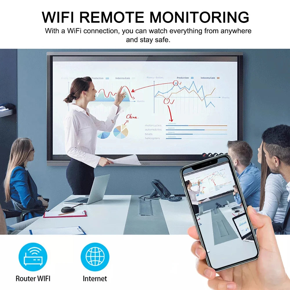 Wifi Camera DIY Portable Mini Camara Wifi 4K Micro Camcorder P2P Wireless Webcam Video Recorder Home Security Nanny Camera