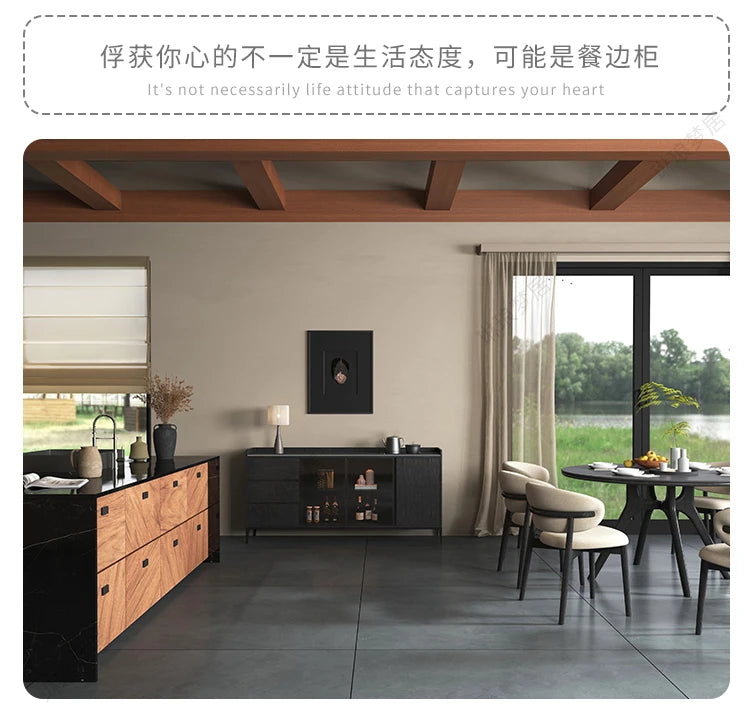 Kitchen Shelf Cabinets Living Room Storage Display Black Closets Cabinet Buffet Cupboard Mueble Recibidor De Entrada Decor
