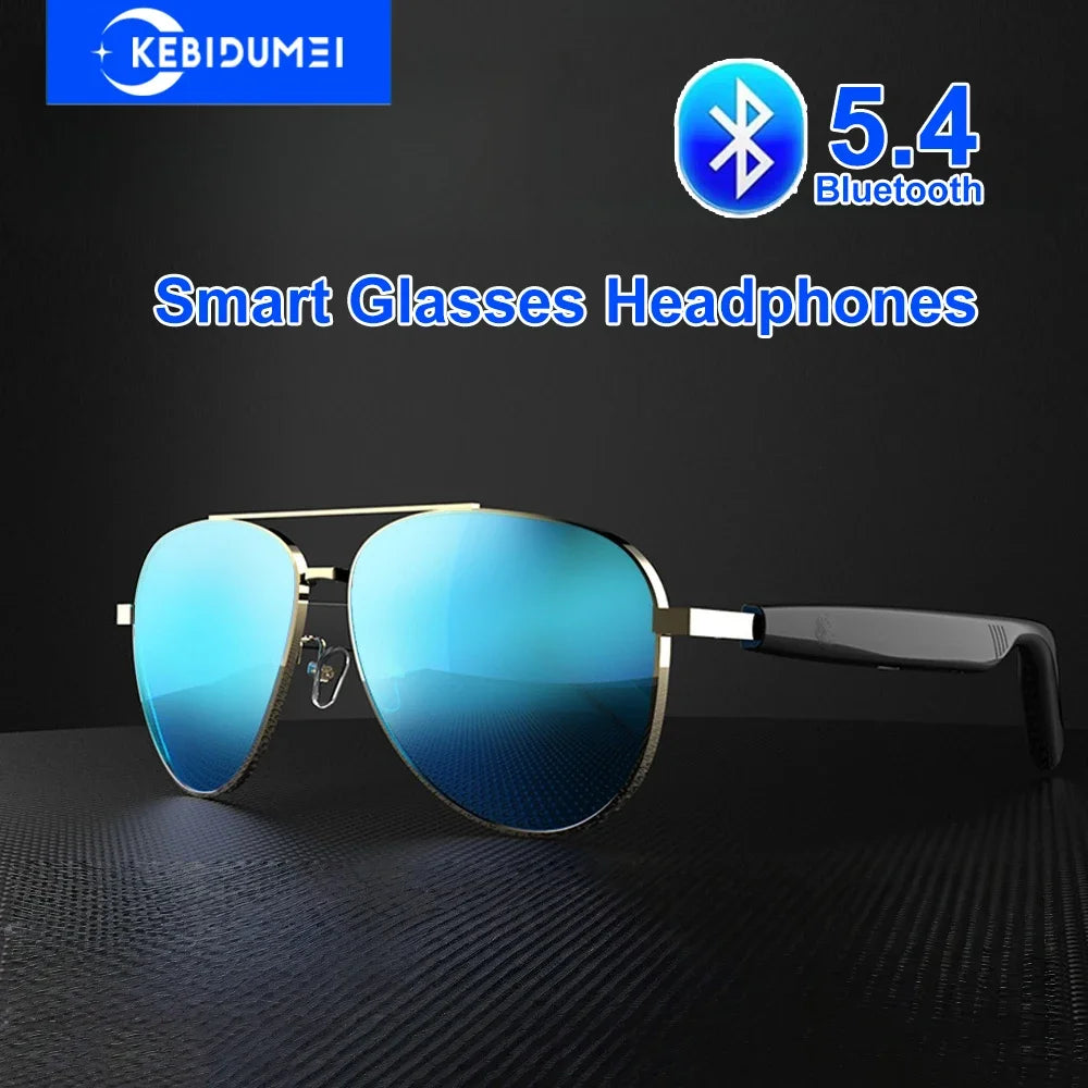 سماعات رأس بلوتوث 5.4 لاسلكية، نظارات صوتية، سماعات أذن، سماعات توصيل الهواء، سماعات أذن هاي فاي لتقليل الضوضاء، رياضة خارجية