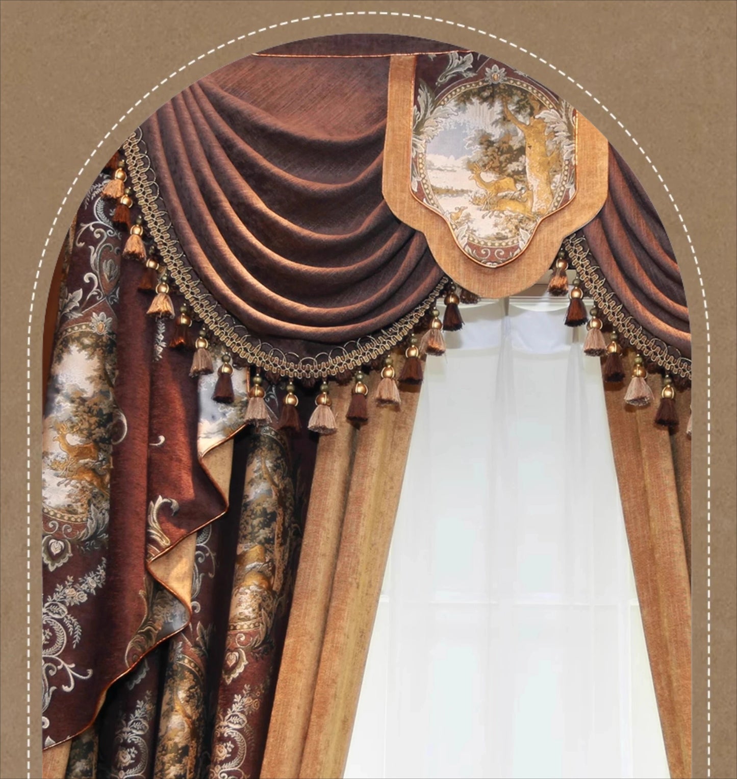 European American Curtains for Living dining Room Bedroom  Retro High-end Court French Villa Blackout Luxury Atmosphere High-end