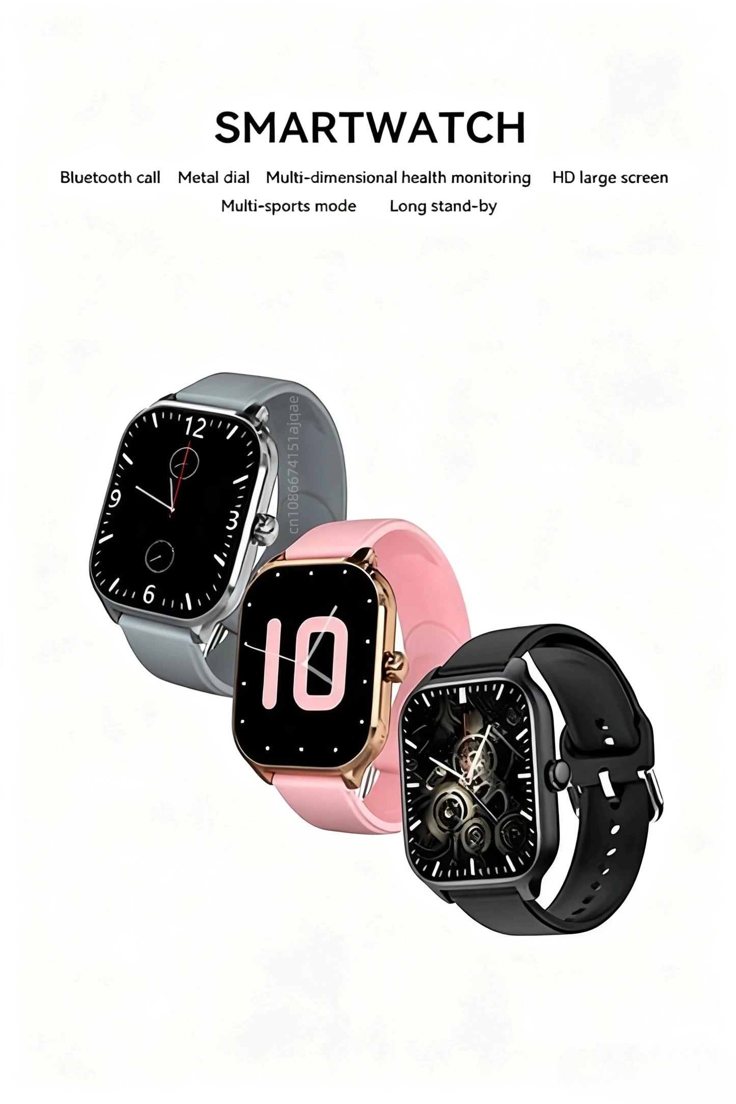 PHONEPACE H9 Intelligent Watch Bluetooth Call Remote Photography Sleep Monitoring Multiple Sports Modes Heart Rate Blood