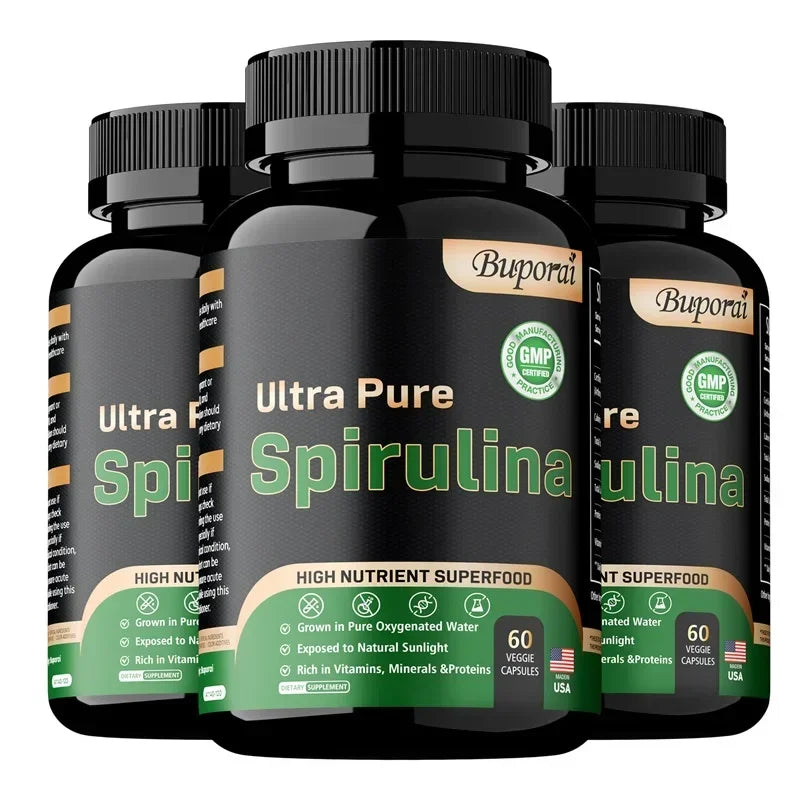 Organic Spirulina Supplement - Detoxification, Nutrition, Immune System Health, Cardiovascular Health, Antioxidant