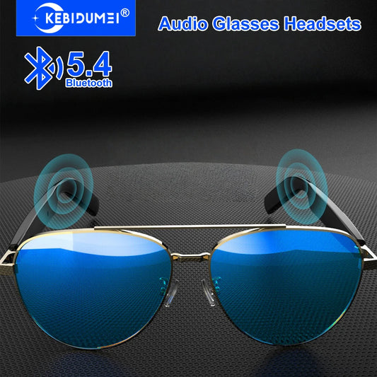 Bluetooth 5.4 Headphones Wireless Audio Glasses Earphones Air Conduction Headsets HiFi Noise Reduction Earbuds Outdoor Sport