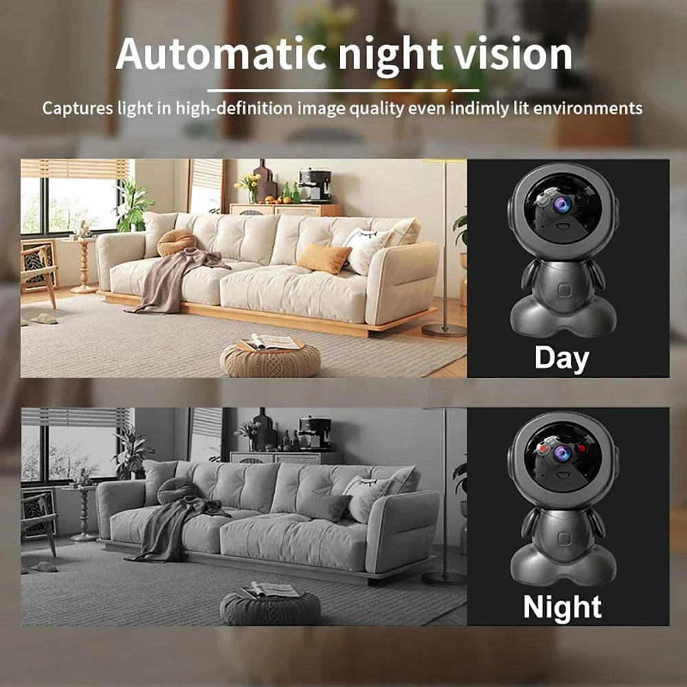 Mini WiFi IP Camera Wireless Indoor Robot Baby Monitor Two Way Audio Motion Detection Video Camara V380 CCTV Security Protection