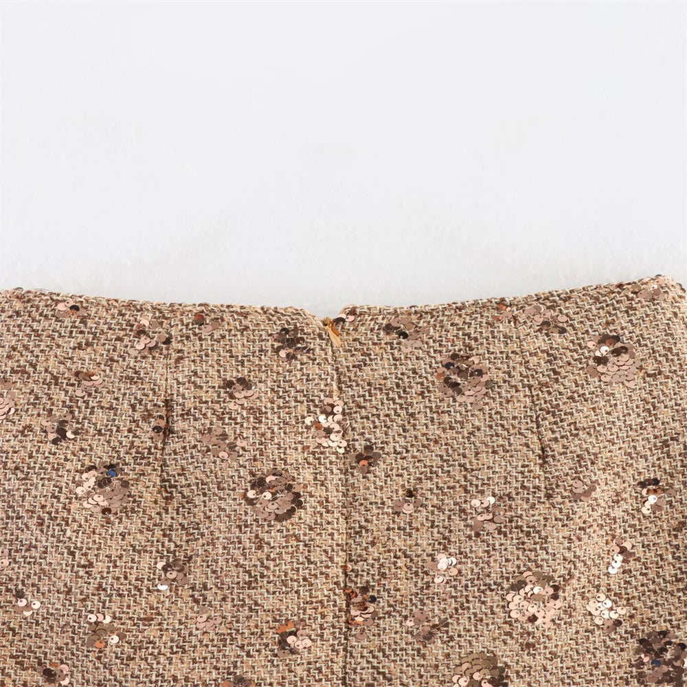 New women's clothing European and American style fashion bead embroidery coarse flower cloth small fragrant style two-piece set SwiftNest