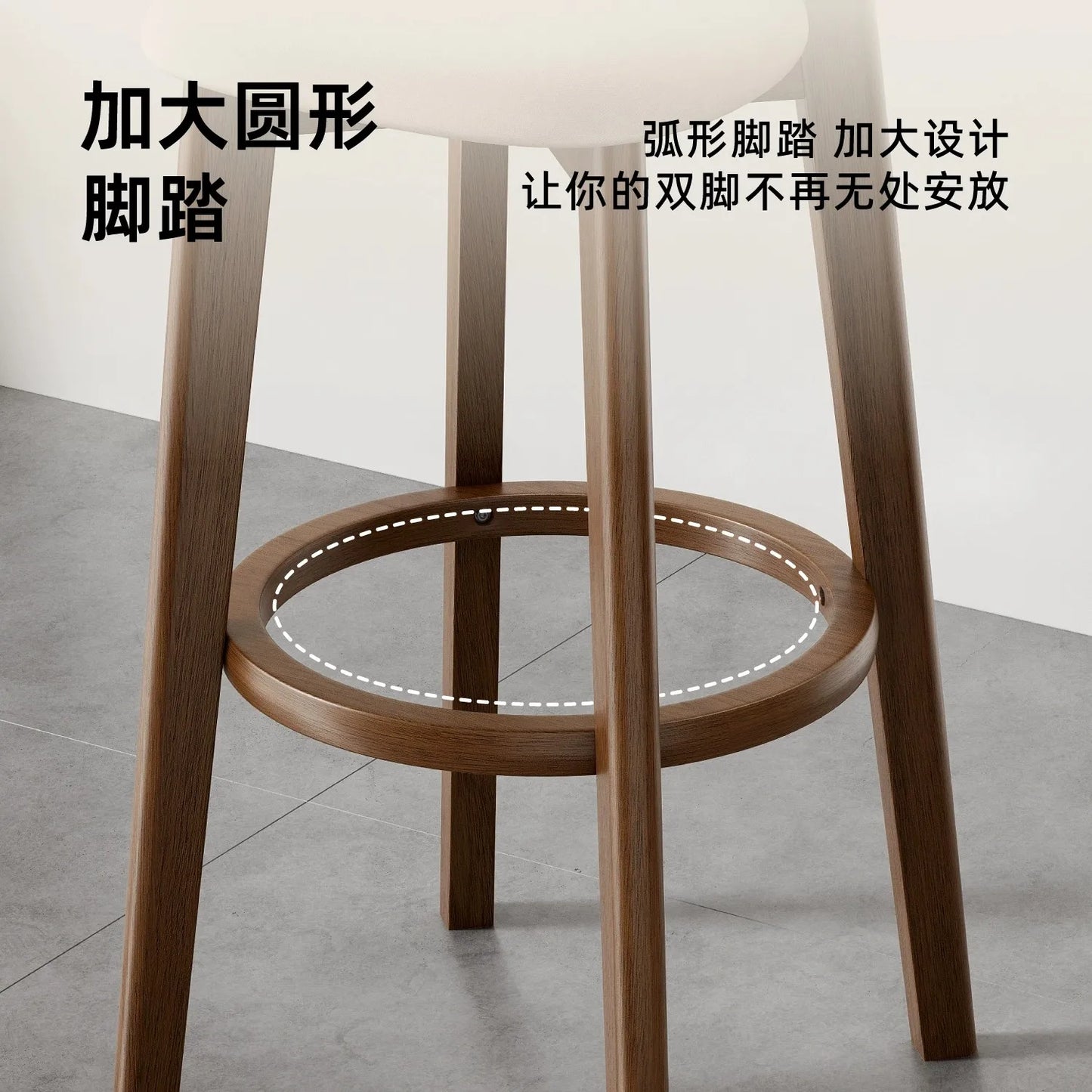 Wooden Bar Stool Modern Dining Room Office Stool Luxury Chaises for Nordic Interior Decoration Luxury Wooden Dining Stool