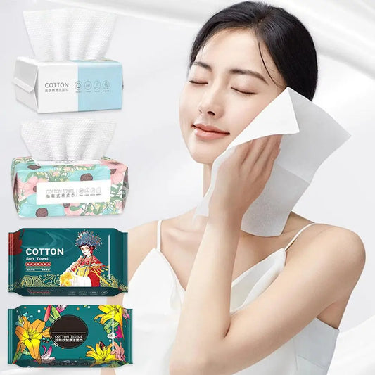 Disposable Wash Face Towel Extractable Cotton Soft Towel Beauty Salon Makeup Removal Towels Soft Cotton Skin Care Washing Tool