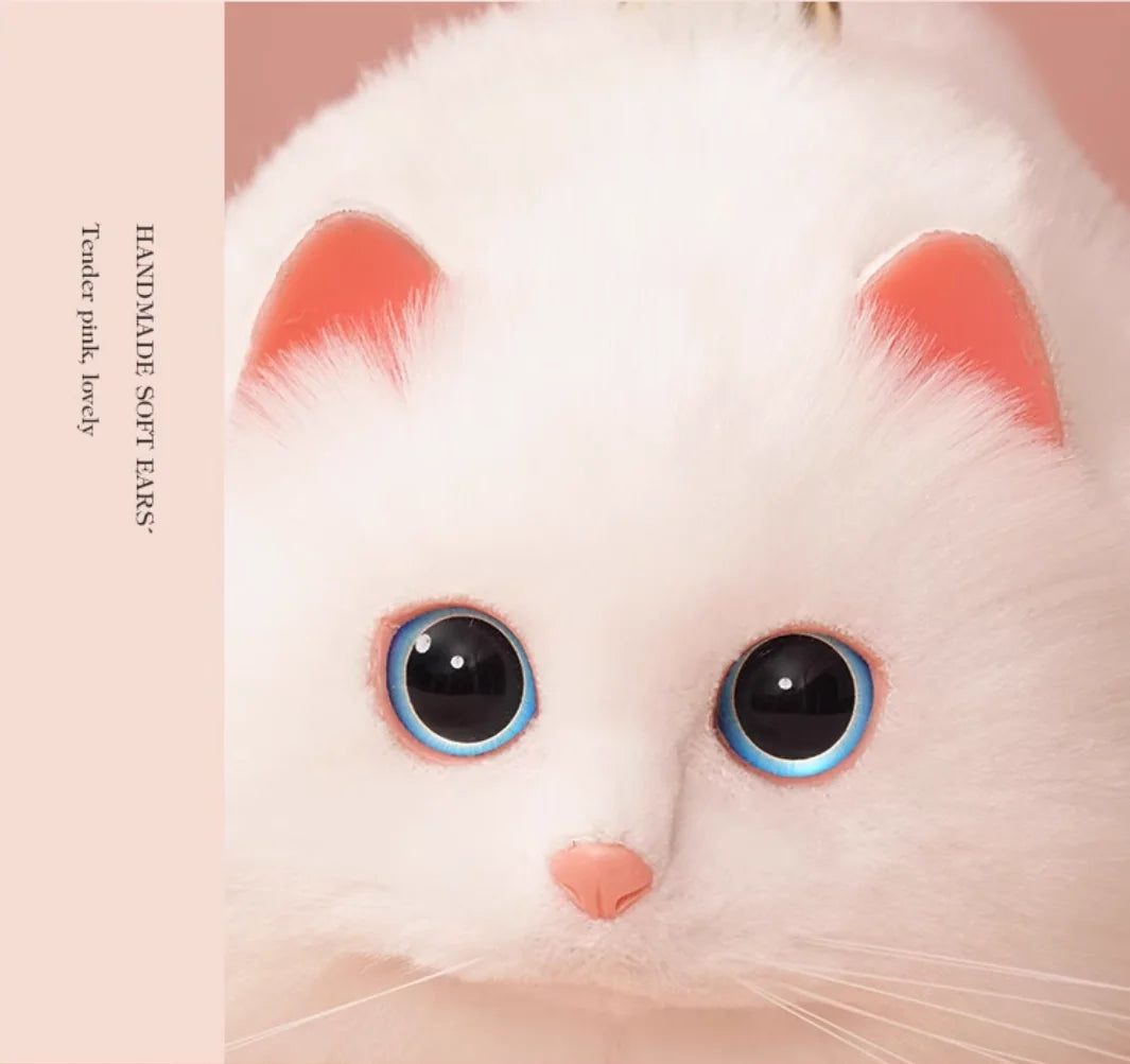 حقيبة كتف واحدة بتصميم أنثوي، حقيبة رسول صغيرة للرجال، متعددة الاستخدامات، مصنوعة يدويًا، حقيبة قطط لطيفة من القطيفة مناسبة للخريف والشتاء