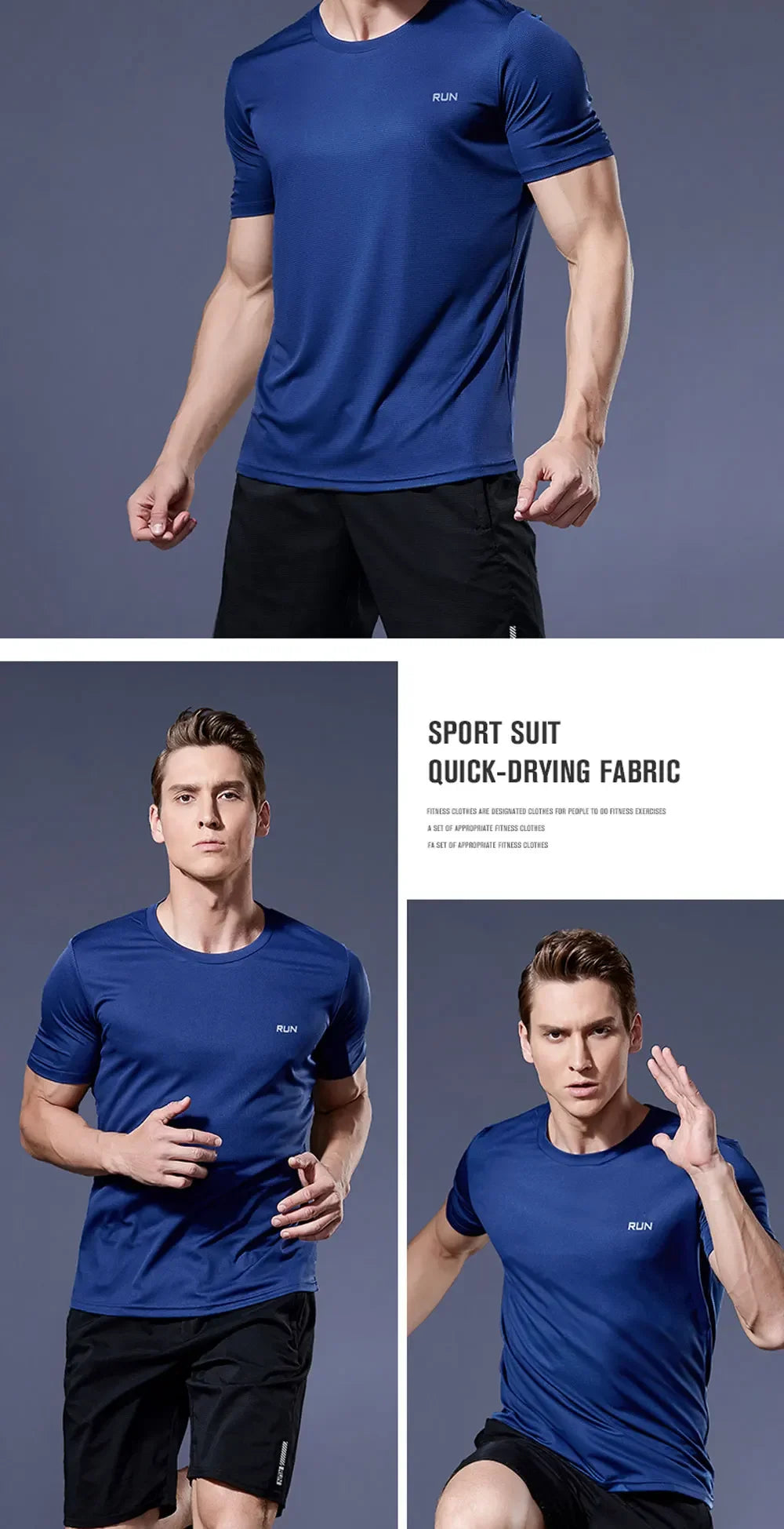 Summer Short-sleeved Sports Shirts, Multi-color Outdoor Fitness Clothing, Men's 3D T-shirts, Running Breathable Quick-drying Top