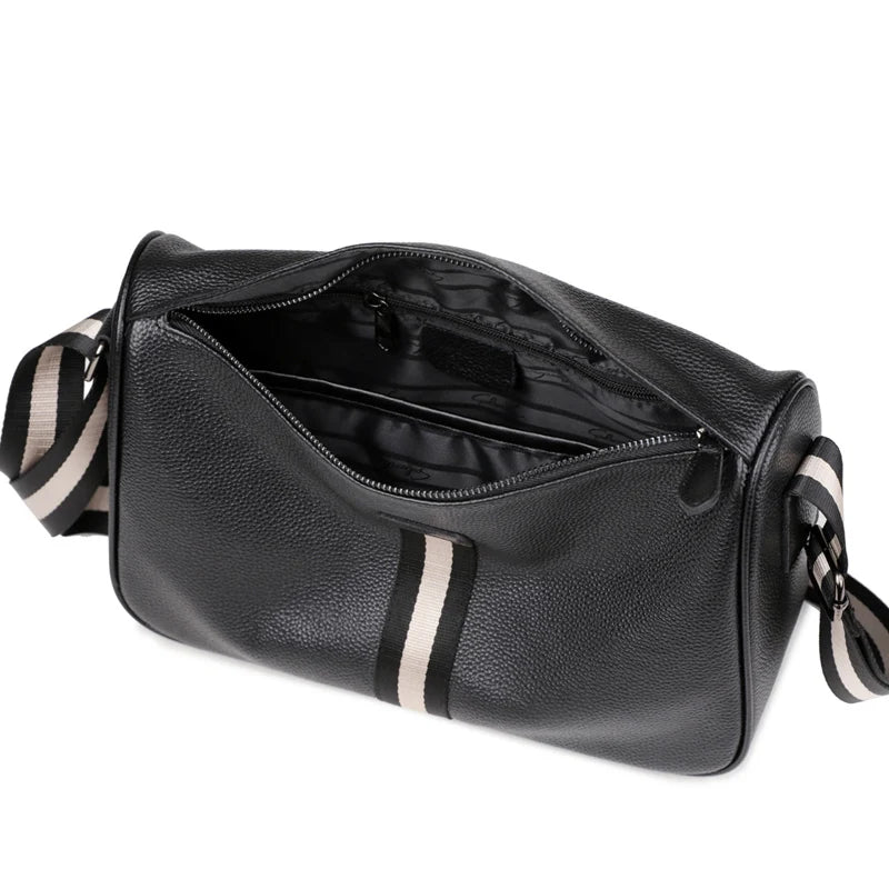 Genuine Leather Women Men Shoulder Bags Cowhide Leather New Design Crossbody Messenger Bags Fashion Style Commuting Sac A Main