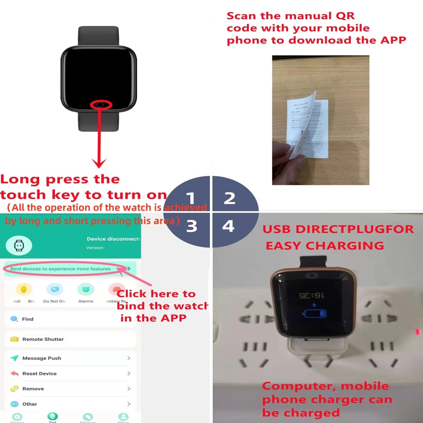 D13 Smart Watch Men Women 116 Plus Sports Mode Running Track Fitness Smart Band Message Reminder Smart Bracelet For Android IOS