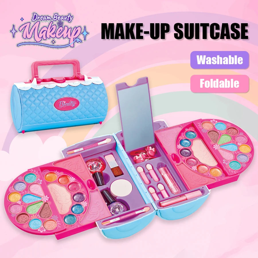 Children's beauty toys, makeup bags, girls, suitcases, princesses, washable, pretend to play with makeup sets